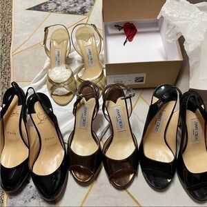 Size:US6(Christian Louboutin(37)& Jimmy Choo(36.5) Bundle
